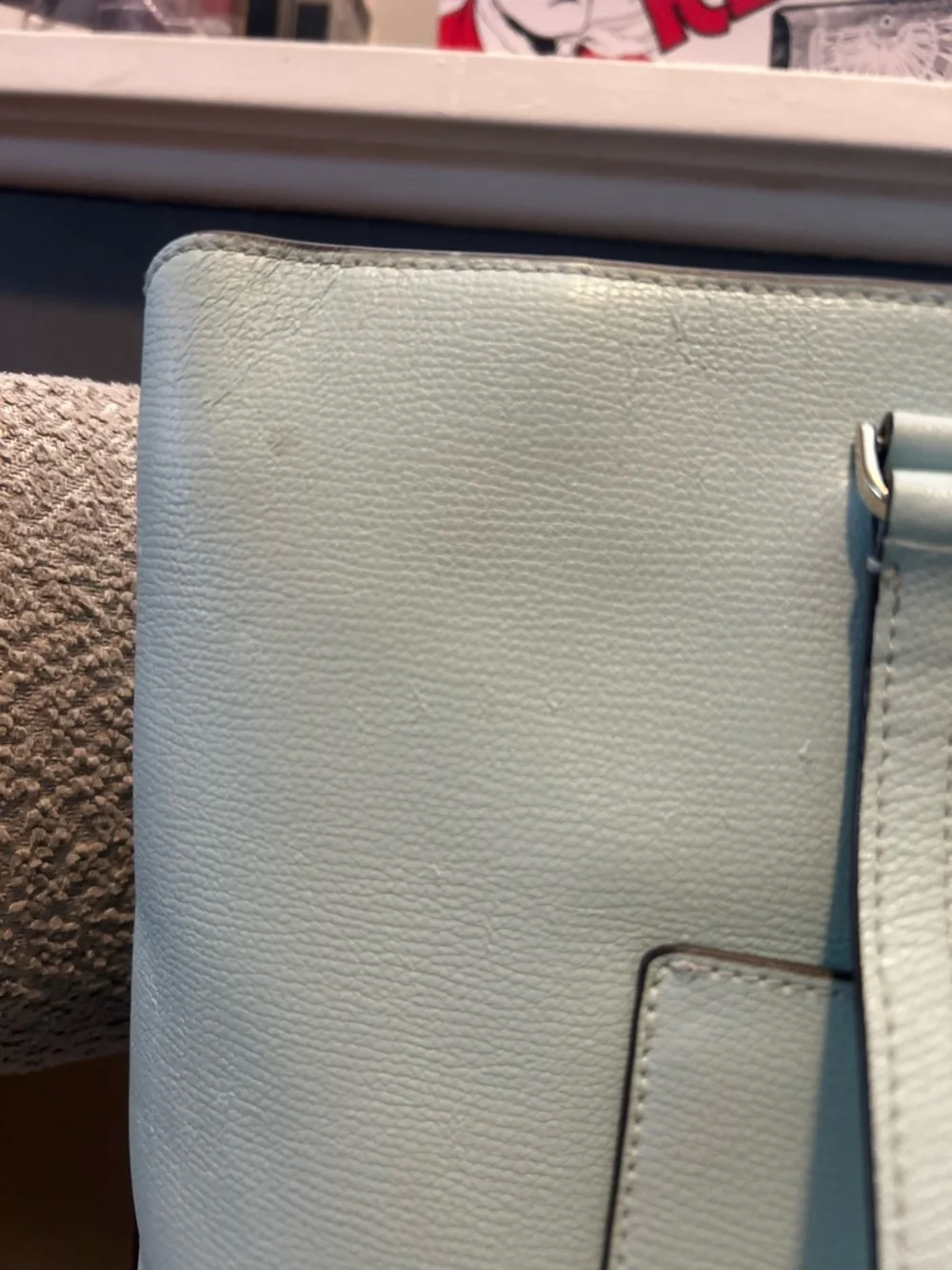 Kate Spade Light Blue Large Leather Tote